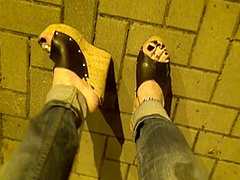 Going Out In Public In Very Sexy Platform Wedges