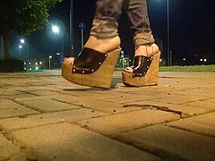 Going Out In Public In Very Sexy Platform Wedges