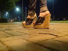 Going Out In Public In Very Sexy Platform Wedges