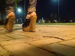 Going Out In Public In Very Sexy Platform Wedges