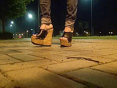 Going Out In Public In Very Sexy Platform Wedges