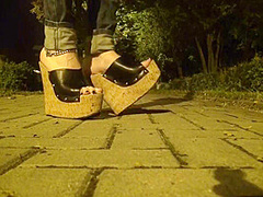 Going Out In Public In Very Sexy Platform Wedges