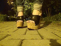 Going Out In Public In Very Sexy Platform Wedges