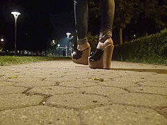 Going Out In Public In Very Sexy Platform Wedges