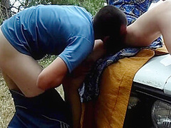 Russian Milf Fucked In The Woods
