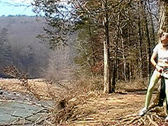 Milf Tied To Tree With Vibrator On Puss Til She Pisses Her Shorts