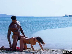 Taking A Bbc In The Beach - Li Ya And Liya Silver