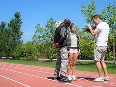Fucked Outdoor For A Photoshoot With Mira Sunset
