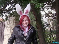 Nasty Easter Bunny Girl Shagged Outsi