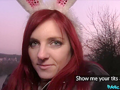 Nasty Easter Bunny Girl Shagged Outsi