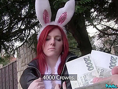 Nasty Easter Bunny Girl Shagged Outsi