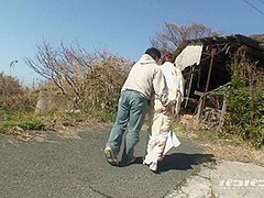 Paco 356 和服で野外露出