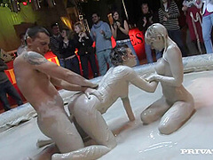 Stella And Terri Take Part In A Hardcore Mud Wrestling