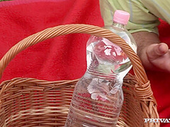 Brunette Aletta Shares A Hardcore Picnic With A Guy On
