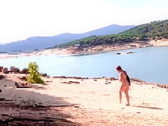 Couple Threesome In A Nudist Beach