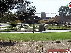 Amateur public sex with skinny british teen in forest