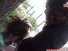 Amateur public sex with skinny british teen in forest