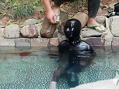 Latex 02 Bunny Latex In Hot Spring