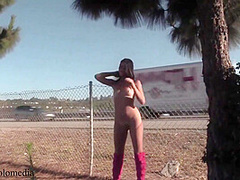 Small Titted Babe Toys Her Pus