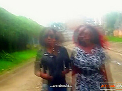 Kenyan ex-coworkers outdoor final lesbian romantic encounter