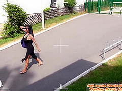 German big tits tattoo milf get Public POV pick up from a Voyeur