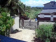 Wife Takes A Sunbath And Displays Her Nude Body To Delivery Man