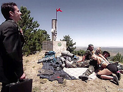Tiffany Rousso And Katy Caro In And Lose A Paint Ball Game And