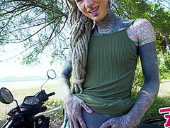 Naughty Tattoo Model Public Masturbation, Alternative Teen Anal Squirt Outdoors