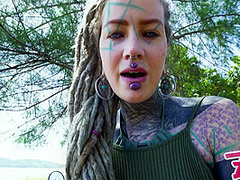 Naughty Tattoo Model Public Masturbation, Alternative Teen Anal Squirt Outdoors
