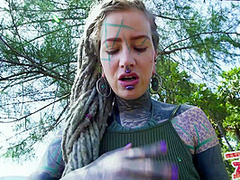 Naughty Tattoo Model Public Masturbation, Alternative Teen Anal Squirt Outdoors