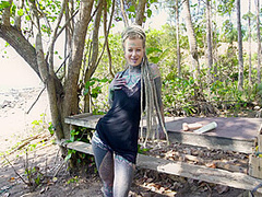 Anuskatzz Public Beach Anal Masturbation - Tattoo Teen Gapes Outdoors