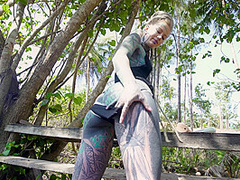 Anuskatzz Public Beach Anal Masturbation - Tattoo Teen Gapes Outdoors
