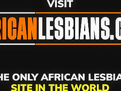 Nigerian girls meet for hot lesbian shower and rough pussy rub