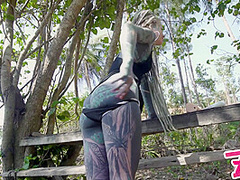 Anuskatzz Public Beach Anal Masturbation - Tattoo Teen Gapes Outdoors