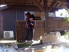 Japanese Teen Chiaki Gets Her Hairy Pussy Fucked Hard At An Onsen Spa