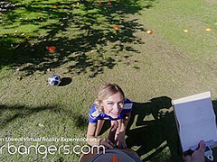 VR BANGERS Tight Pussy Outdoor Sex With College Babe Chloe Temple