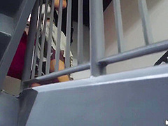 Heavy-breasted Neighbor Catches Pe