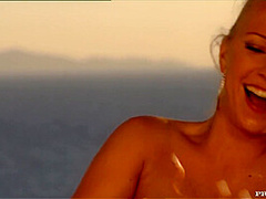 Carla Has Threesome Sex With A Couple Of Guys Out By Th