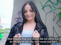 Blackhair euro teenie reverse rides after bj and pickedup