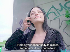 Blackhair euro teenie reverse rides after bj and pickedup