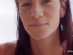 Brunette Teen Eveline Dream Pleases Her Sugar Daddy By The Pool
