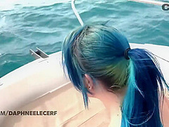 Young Slut Hot Girl Blue Hair Fuck Old Man In The Front Of The Boat Like Titanic Cam Girl