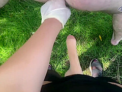 Summer Walk In The Park With My Hairy Slave