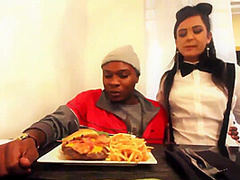 Black Guy Is Fucking A Slutty, White Chick From The Back