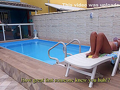Big Ass Woman Is Having Sex With A Handsome Pool Guy And