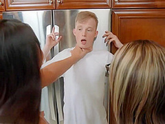 Lucky Dude And Horny Babes 3some Emotion-charged Por