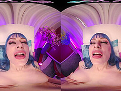 Your big titty girlfriend makes you a private video in VR
