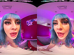 Your big titty girlfriend makes you a private video in VR
