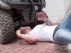 Sucking His Dick While Hes Fixing The Bike