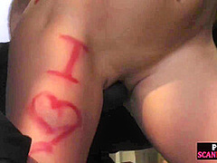 Public deepthroating and licking with golden shower ending